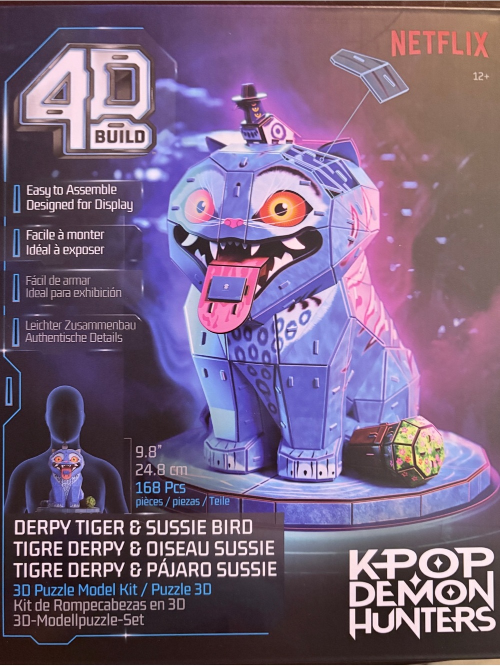 K-Pop Demon Hunters Derpy Tiger & Sussie Bird 3D Puzzle Kit - Blue